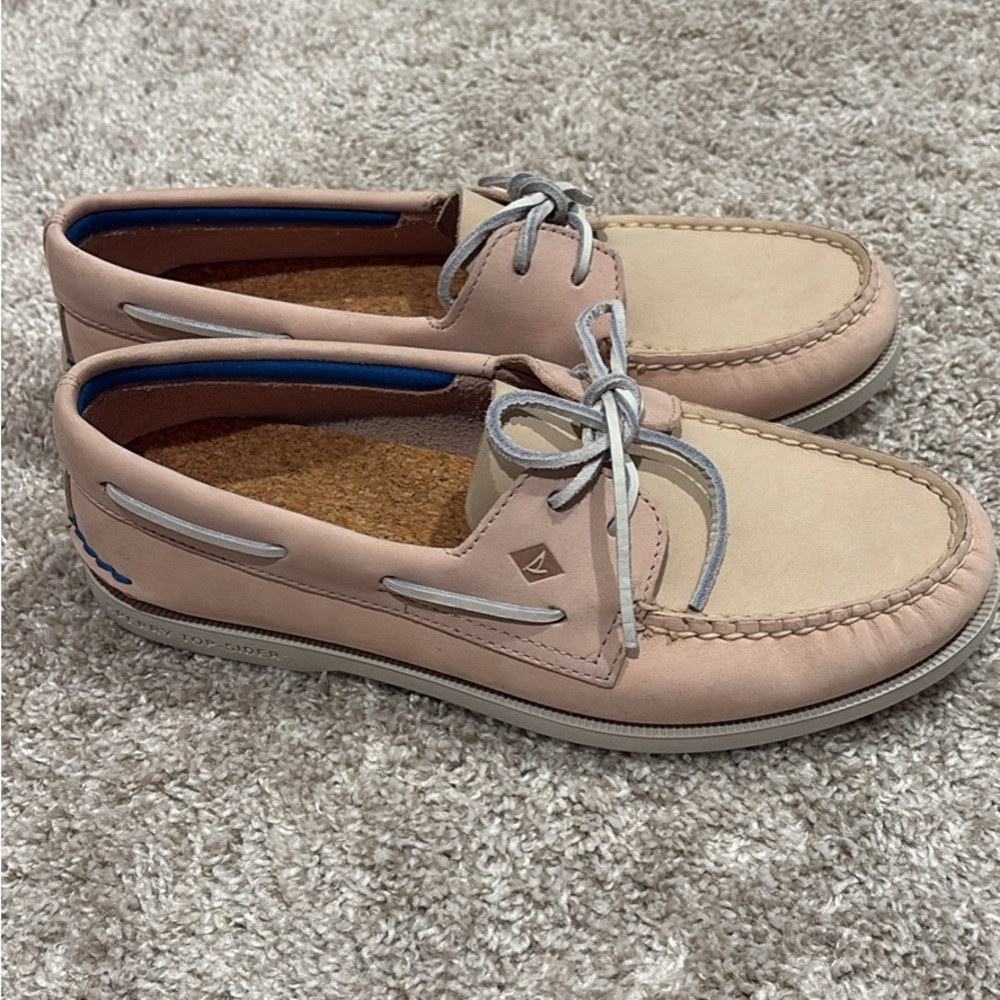 Sperry Women’s Two-Tone Boat Shoes - Pink and Cream